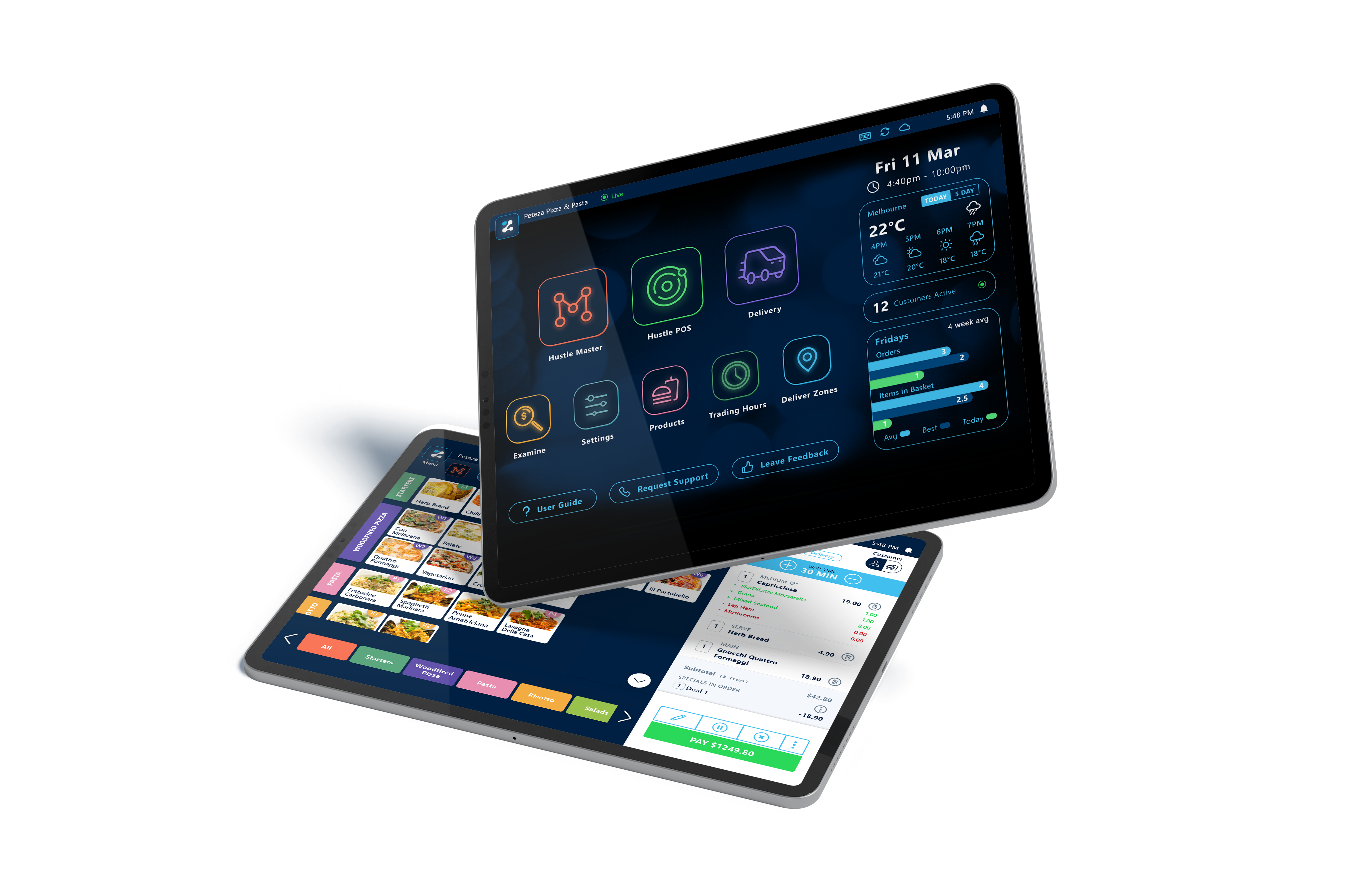 Zwift POS system on tablet